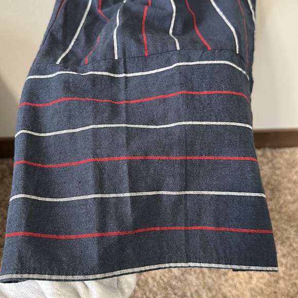 Universal Thread Sleeveless Striped Jumpsuit Navy Blue/Red/White Small - Picture 6 of 16